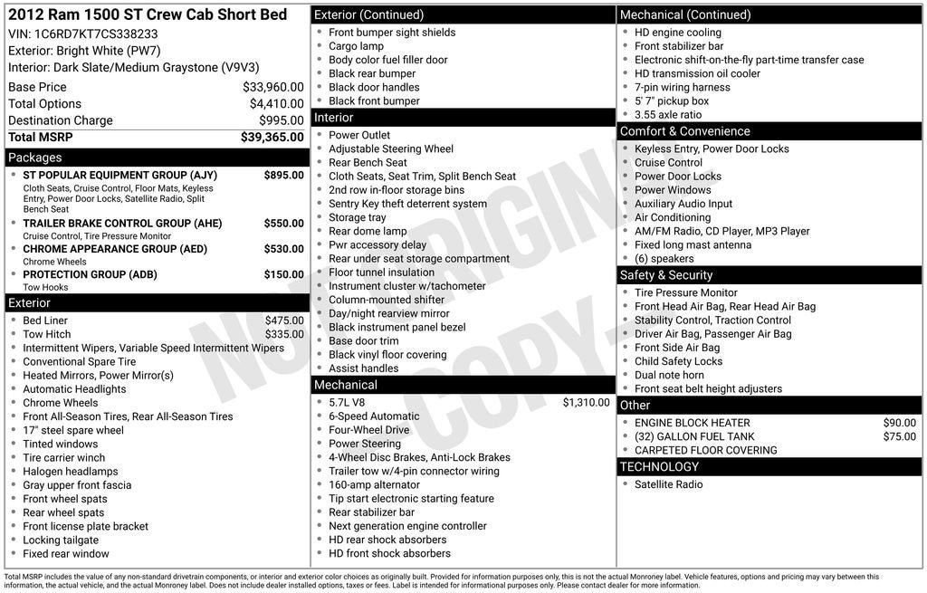 ram ram 1500 pickup 2012 1C6RD7KT7CS338233 image ram ram 1500 pickup 2012 1C6RD7KT7CS338233 image